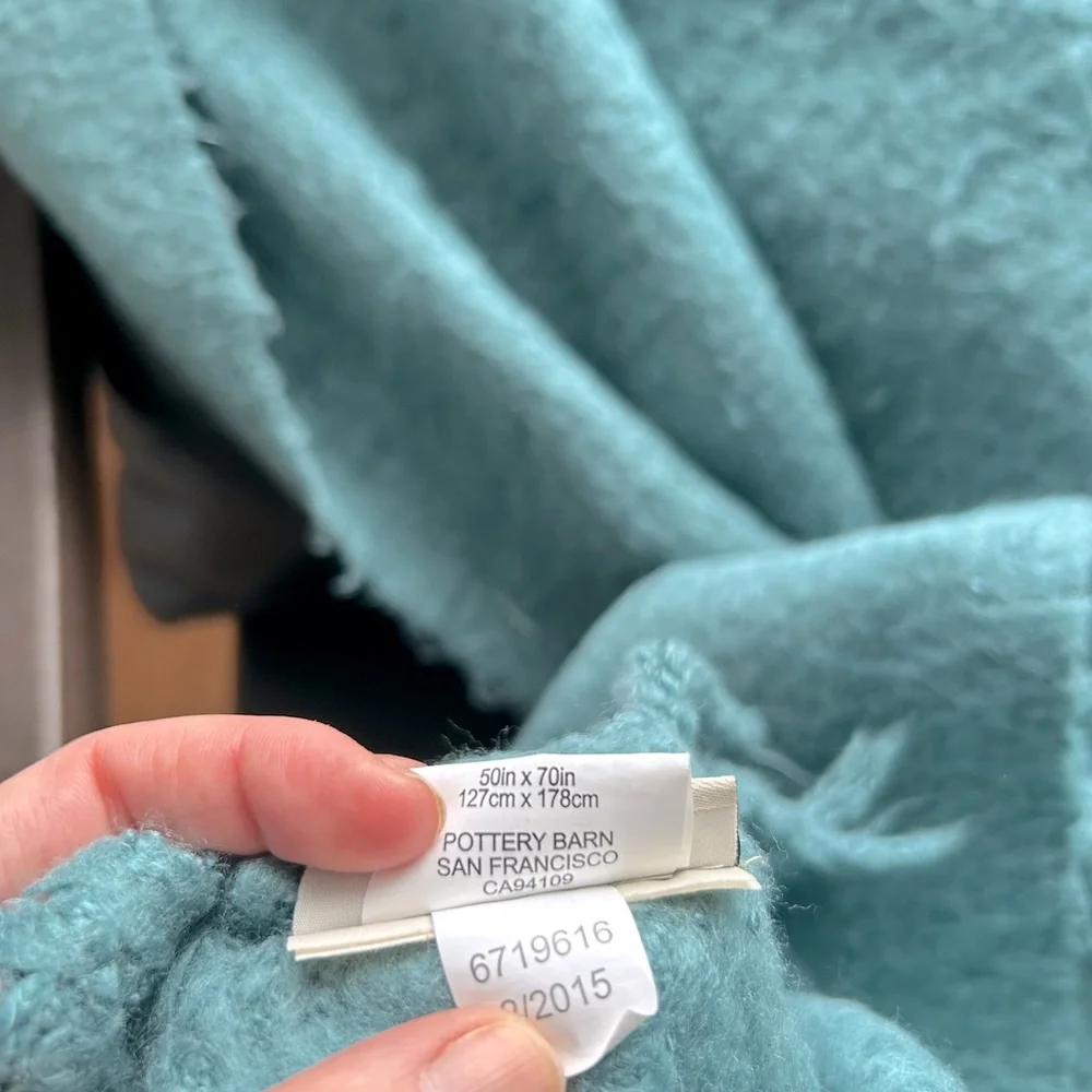 Pottery Barn Turquoise Throw